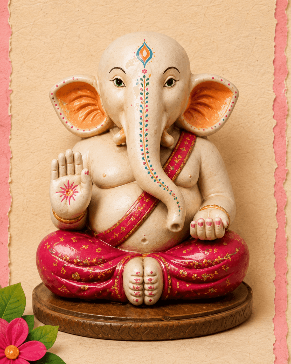 Painted Mazha Bappa colour idea 1
