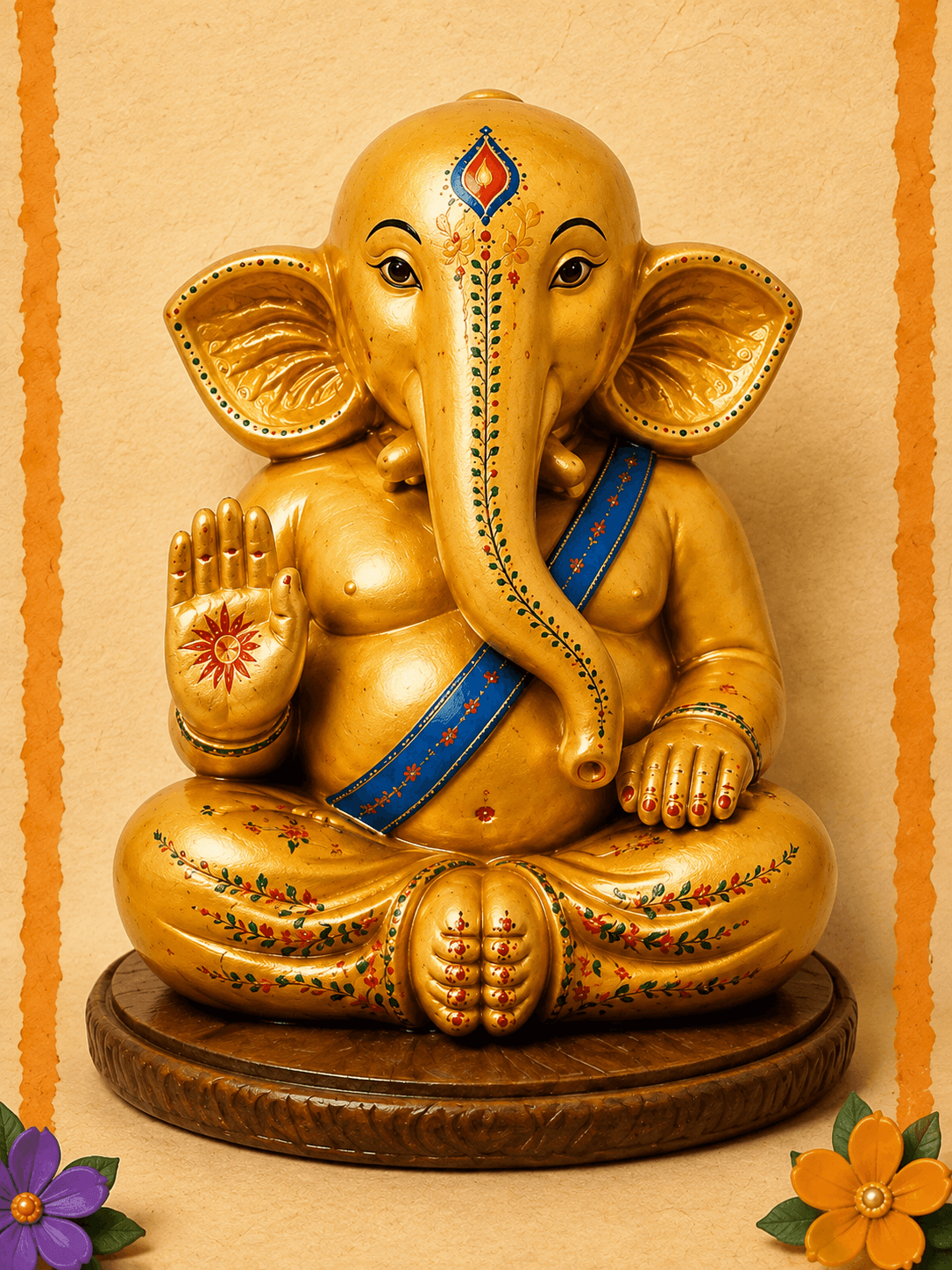 Painted Mazha Bappa colour idea 2